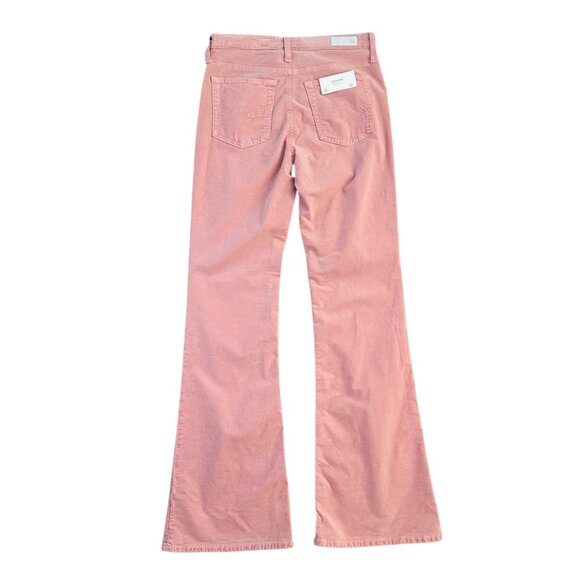 AG Adriano Goldschmied Size 27 Women's The Quinne High Rise Flare Pink Jeans - Picture 3 of 7
